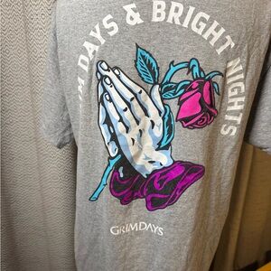 sold Gray Praying Hands Graphic Tee